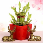 Lucky Bamboo and Deer