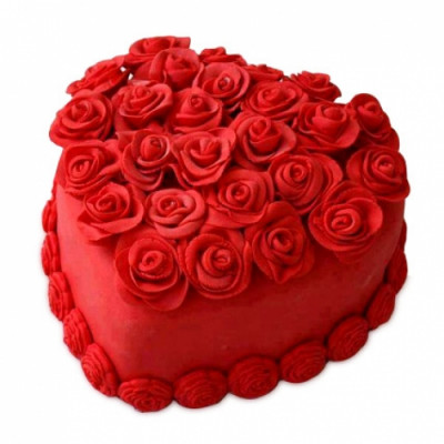 Hot Red Heart Cake