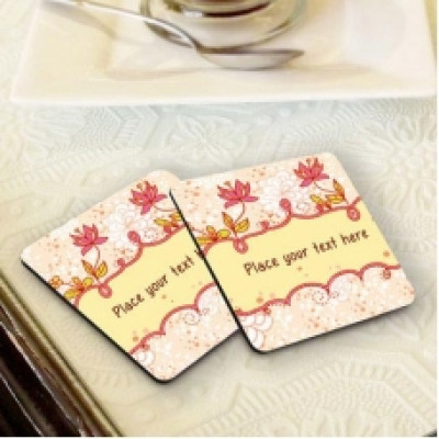 Personalized Floral Coasters