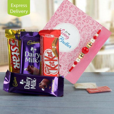  Rakhi Chocolaty Wishes Combo