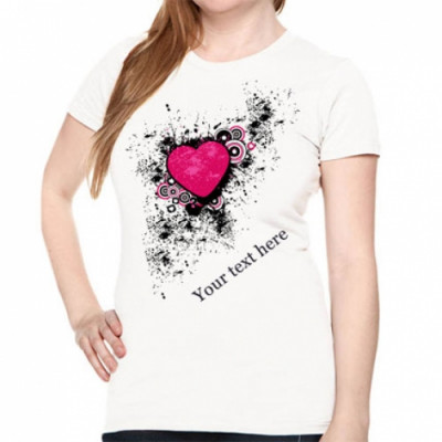 Personalize Your Heart T shirt For Her